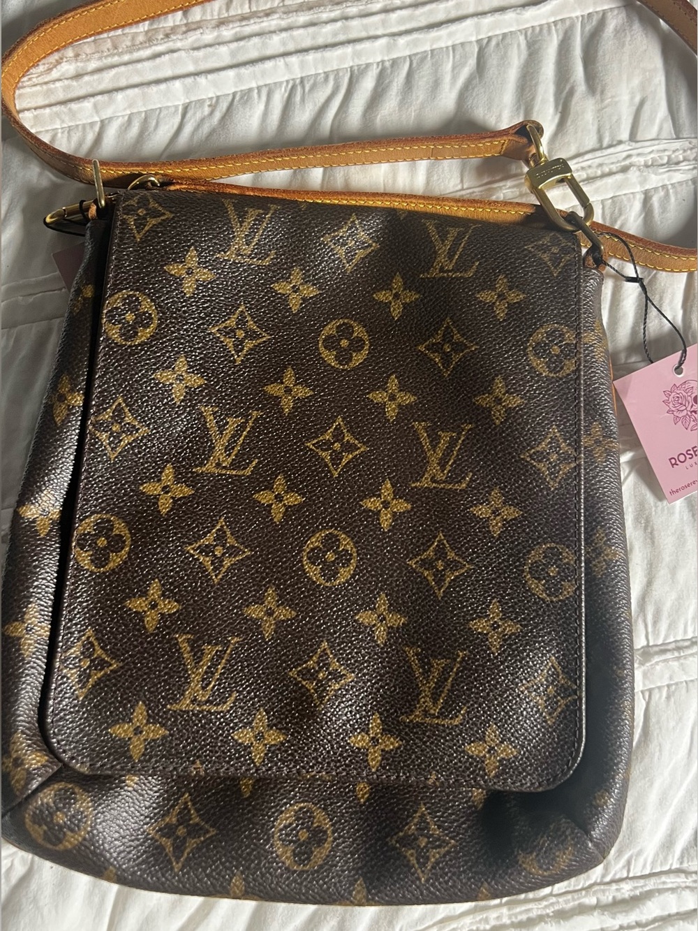 Louis Vuitton Monogram Crossbody in Brown with Tan Strap